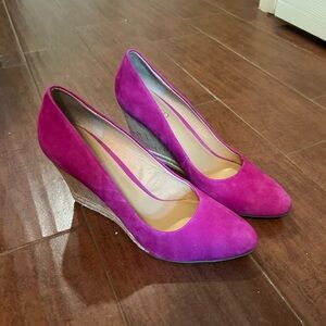 Magenta Franco Sarto wedges